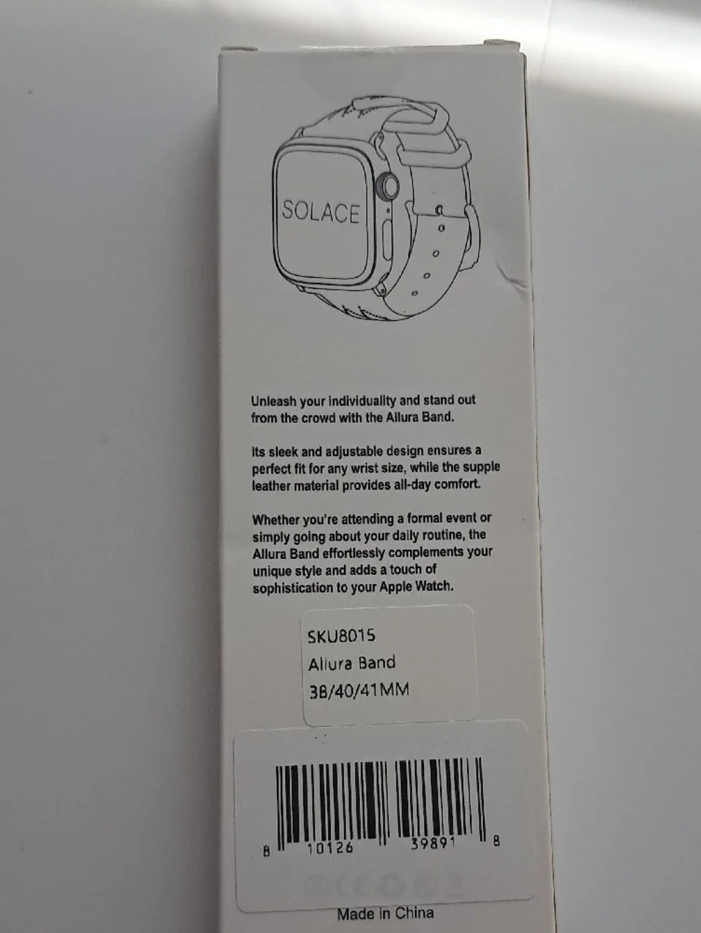 Solace Allura Band - Pink Taupe Leather for Apple Smart Watch Band